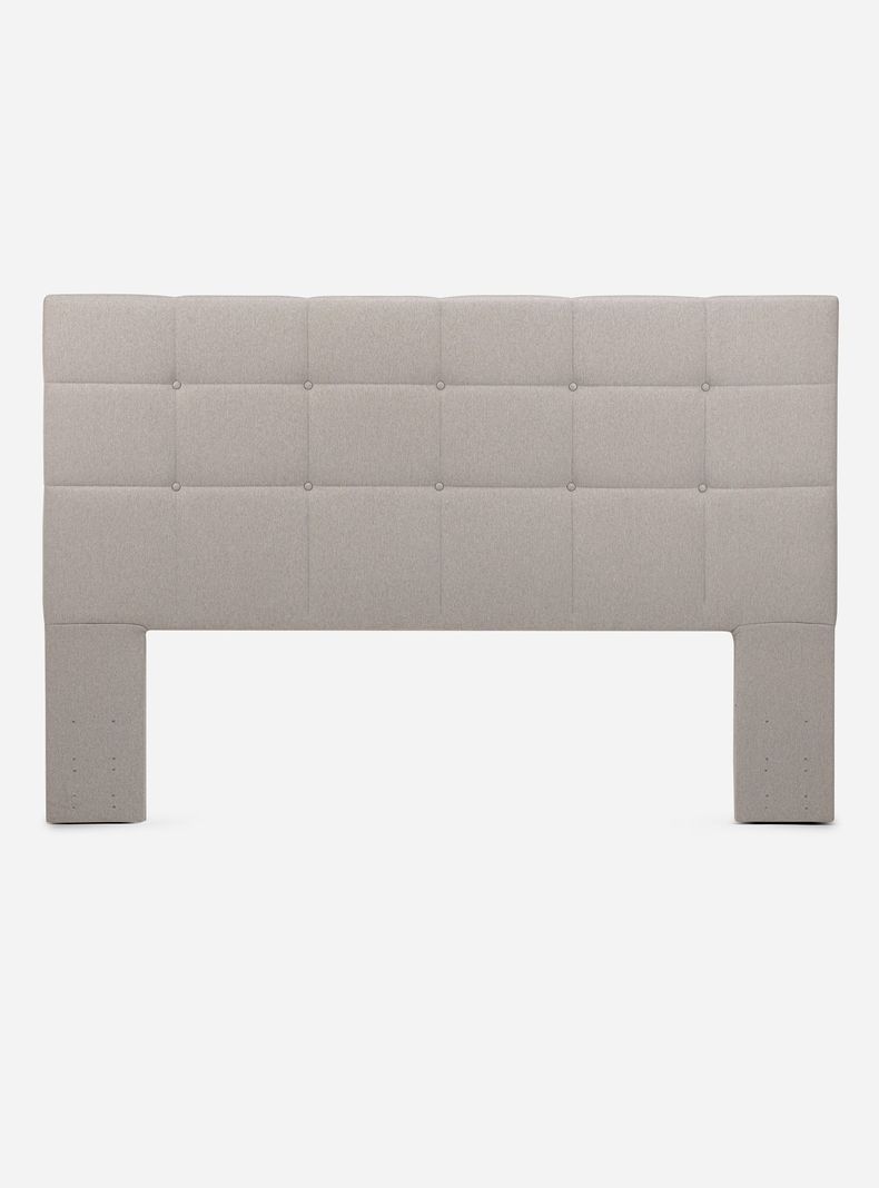 Cama Europea Tempo Súper King + Respaldo Issey Niebla-2
