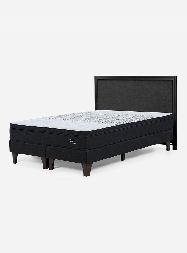 Cama Europea Tempo Súper King + Respaldo Nolita Grafito