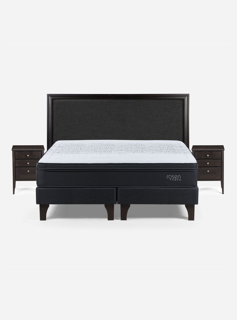Cama Europea Tempo Súper King + Set de Muebles Nolita Grafito-1