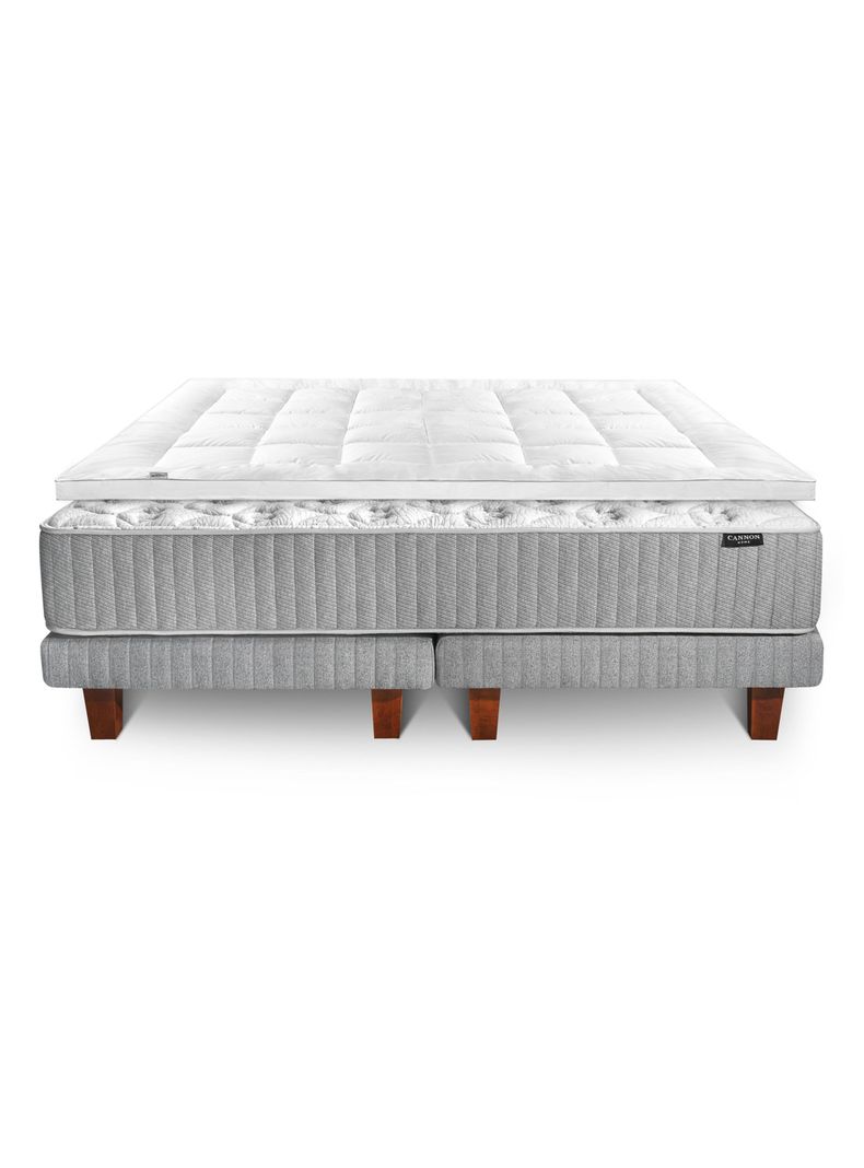 Cama Europea Hybrid Cotton King + Topper Down Alternative-1