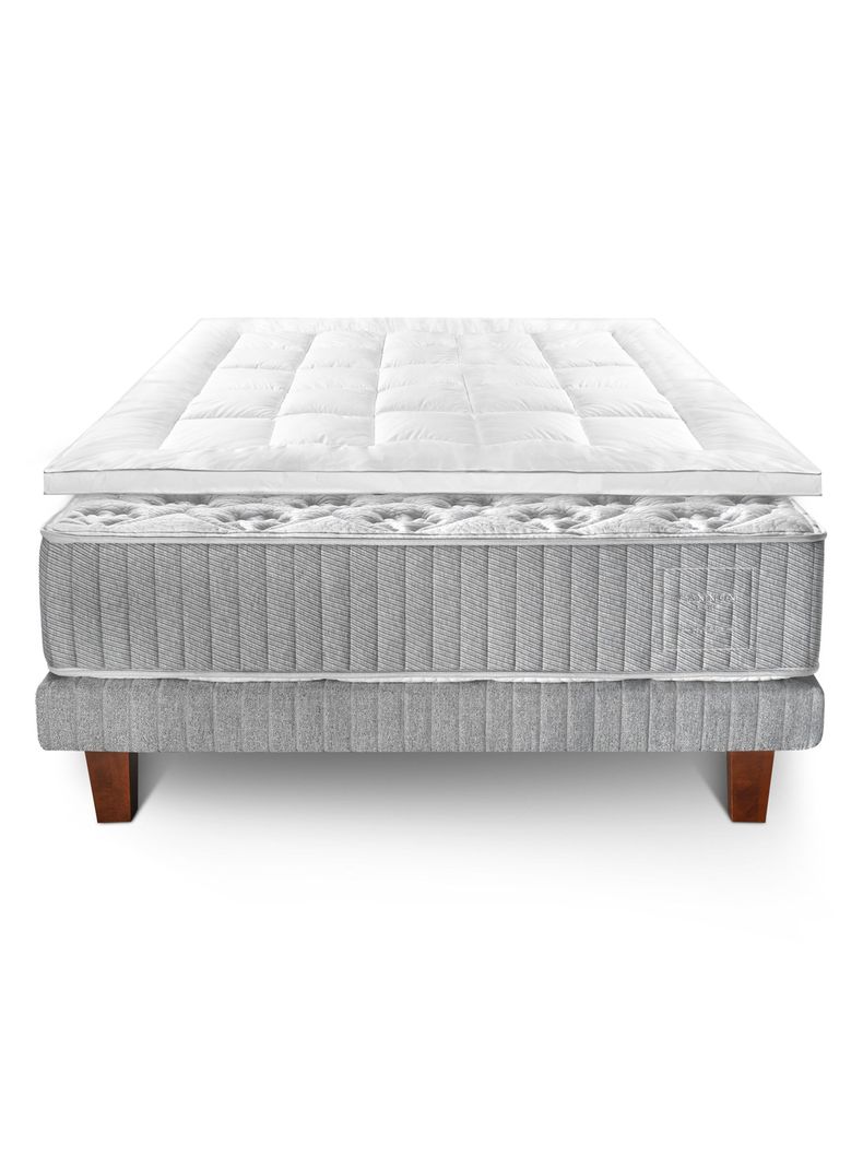 Cama Europea Hybrid Cotton Súper King + Topper Down Alternative-2