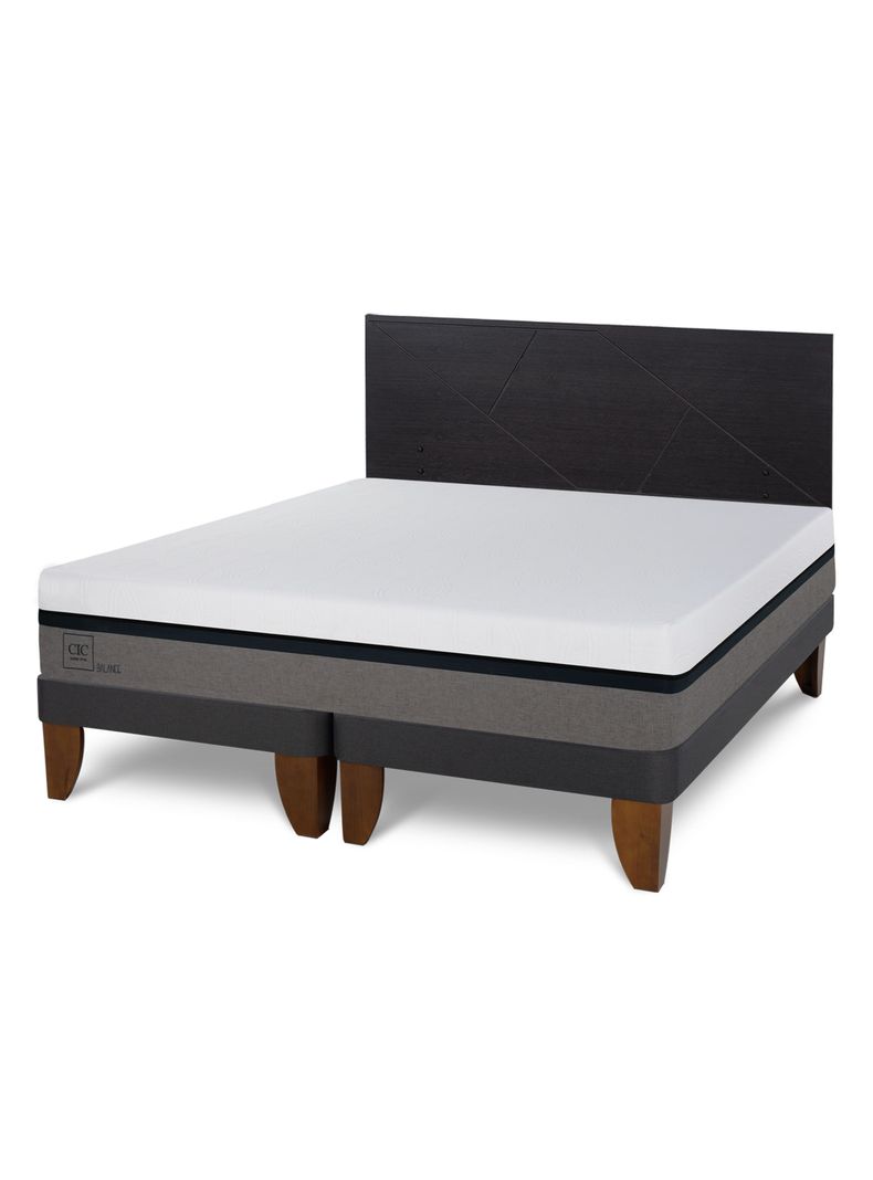 Cama Europea Balance King + Respaldo Villarrica Negro-0