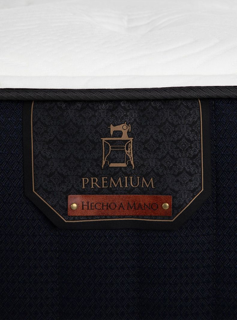 Cama Europea Premium 1.5 Plazas + Respaldo Villarrica Negro-6