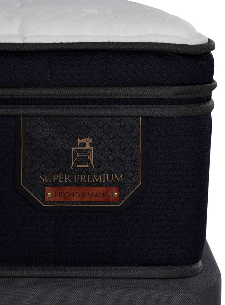 Cama Europea Súper Premium King + Respaldo Villarrica Negro-4