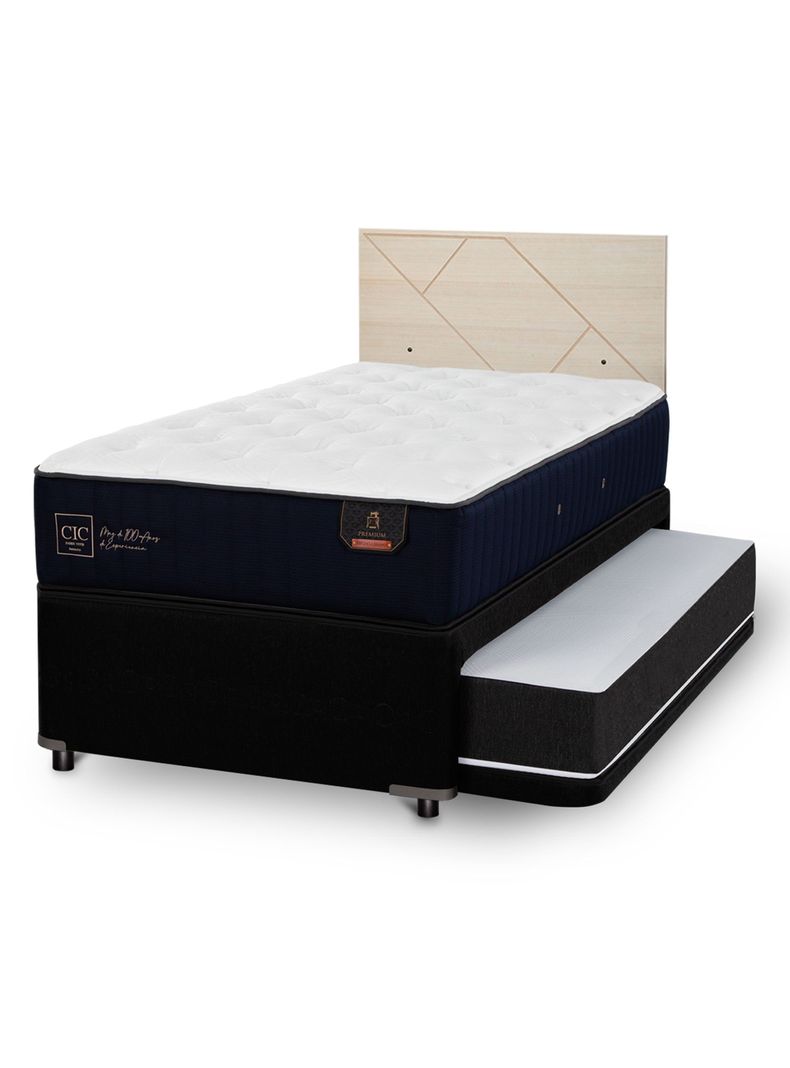 Diván Premium Black 1.5 Plazas Respaldo Villarrica Alpino