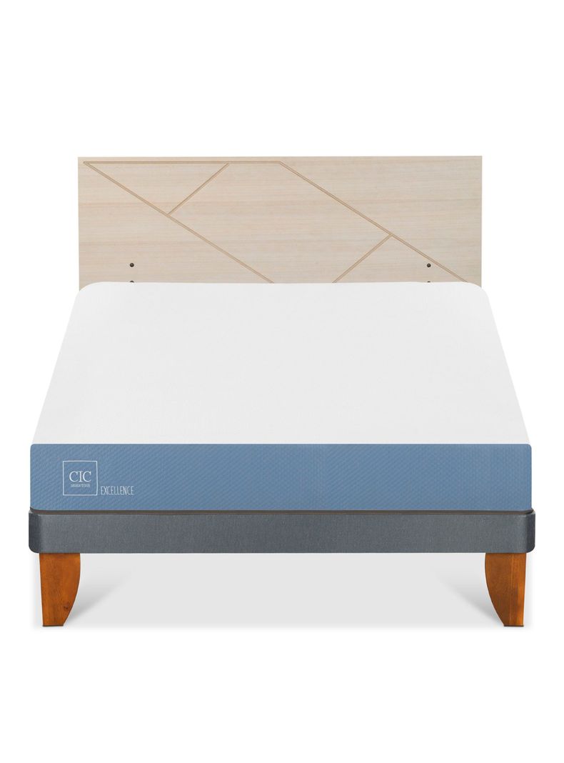 Cama Europea Excellence 2 Plazas x190 cm + Respaldo Villarrica Alpino-2