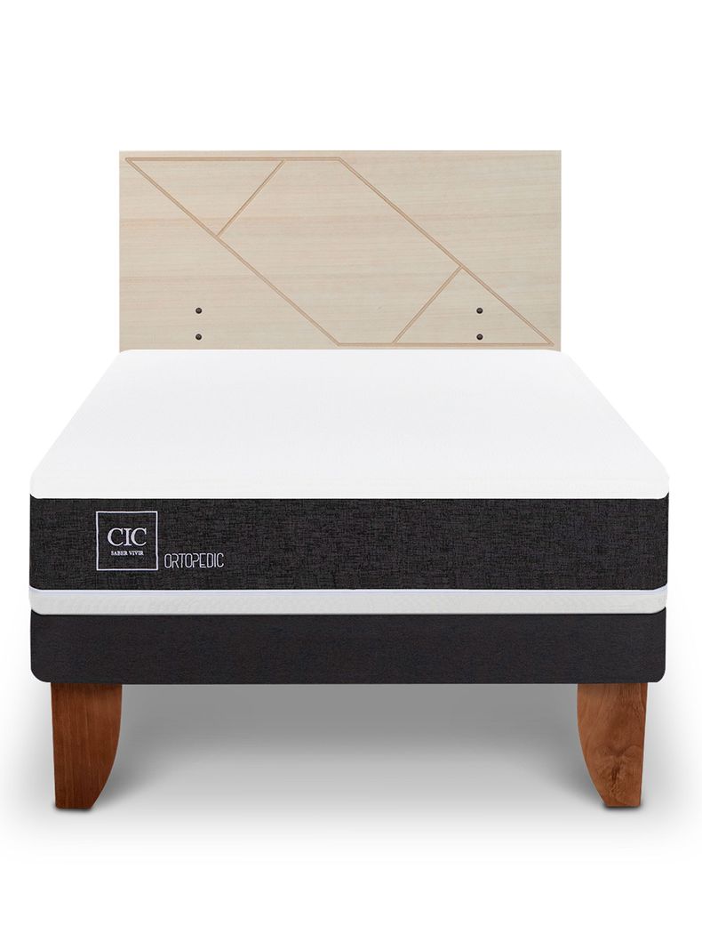 Cama Europea Ortopedic 1.5 Plazas + Respaldo Villarrica Alpino-2