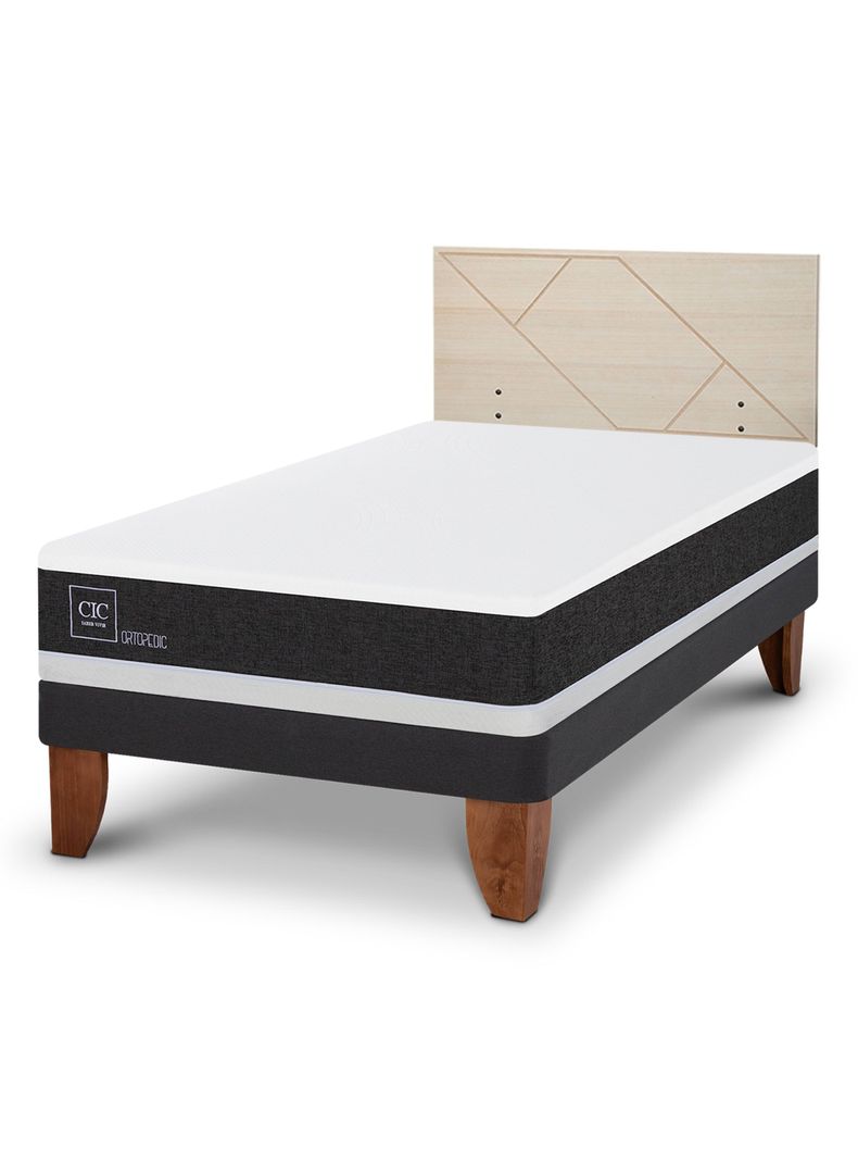 Cama Europea Ortopedic 1.5 Plazas + Respaldo Villarrica Alpino-0