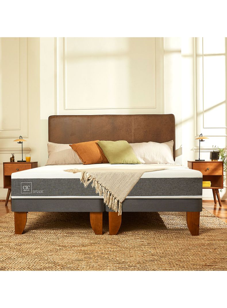 Cama Europea Ortopedic 2 Plazas + Respaldo Villarrica Alpino-7