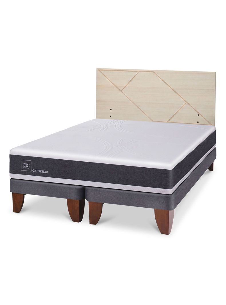 Cama Europea Ortopedic King + Respaldo Villarrica Alpino-0