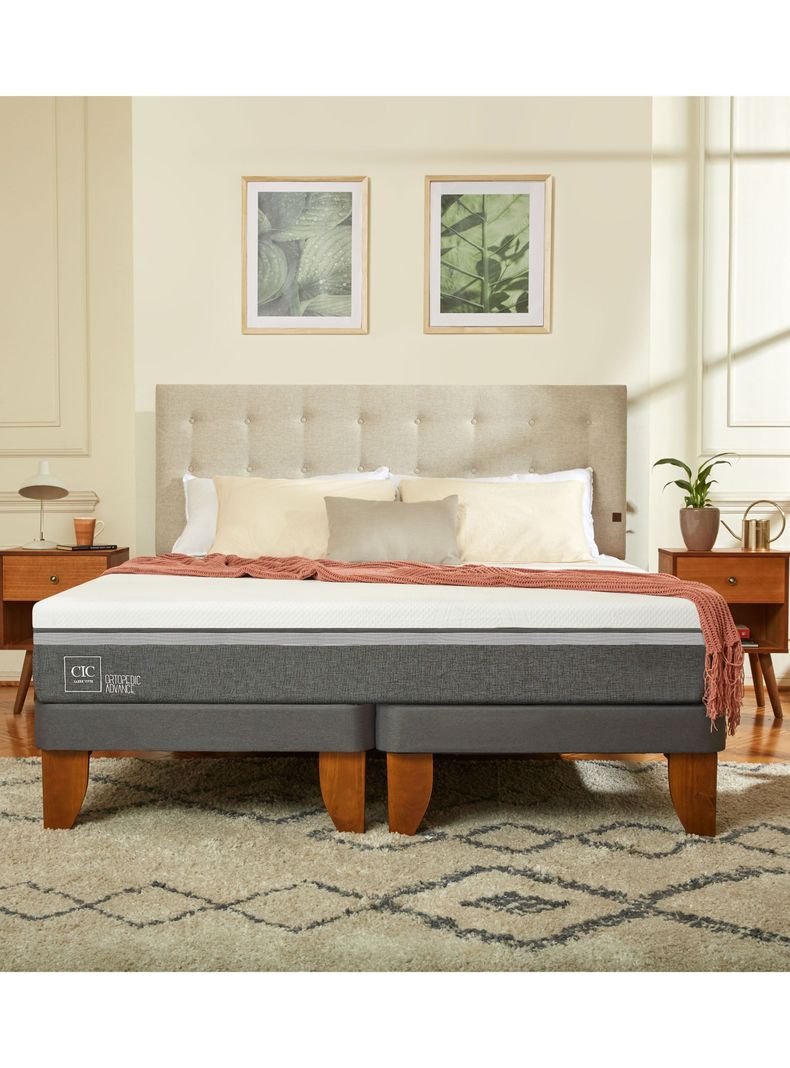 Cama Europea Ortopedic Advance 1.5 Plazas + Respaldo Villarrica Alpino-7