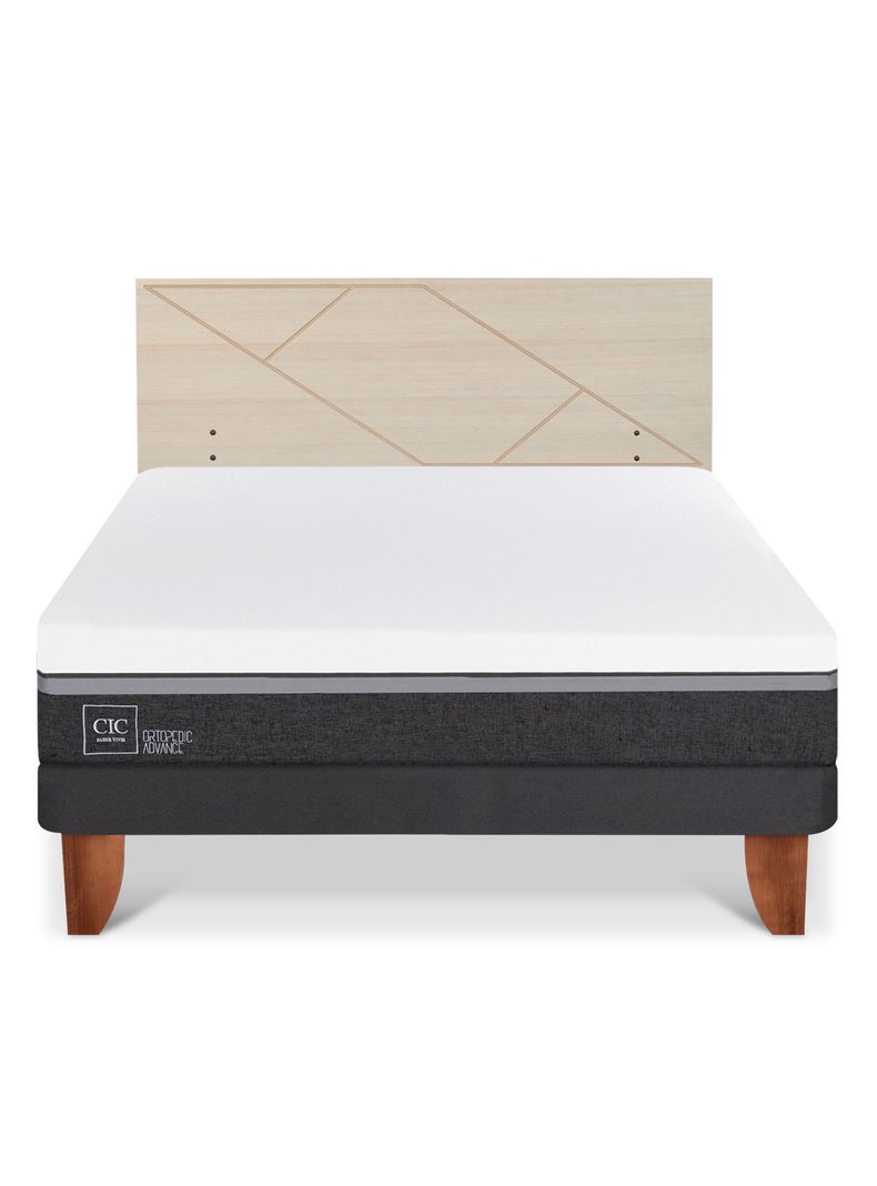 Cama Europea Ortopedic Advance 2 Plazas + Respaldo Villarrica Alpino-2