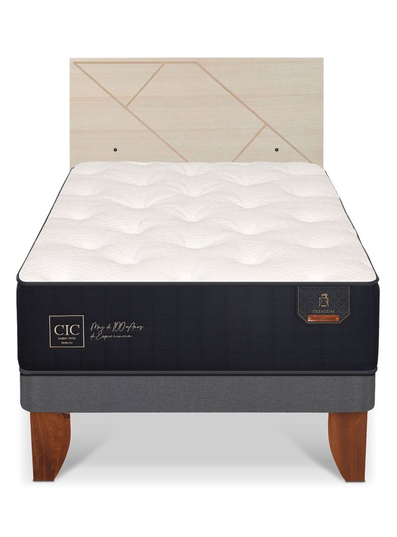 Cama Europea Premium 1.5 Plazas + Respaldo Villarrica Alpino-2