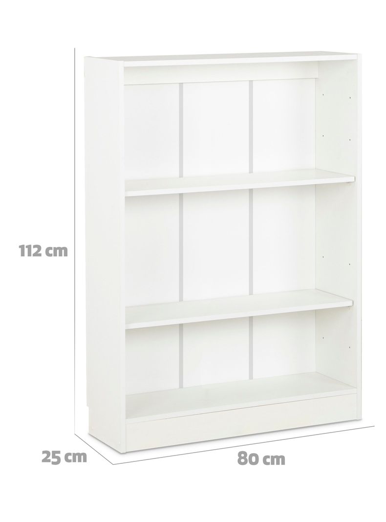 Librero Moscu 2 Repisas 80x112 cm Blanco-1