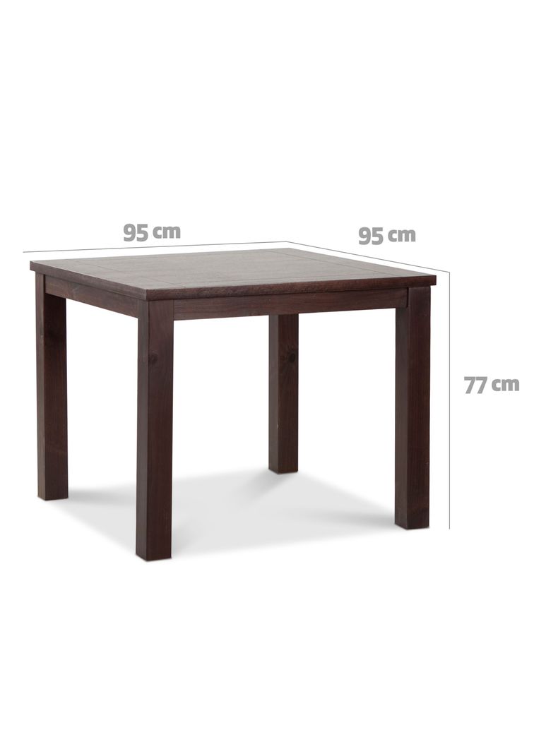 Juego Comedor Ñuble Cuadrado Chocolate 4 Sillas-1