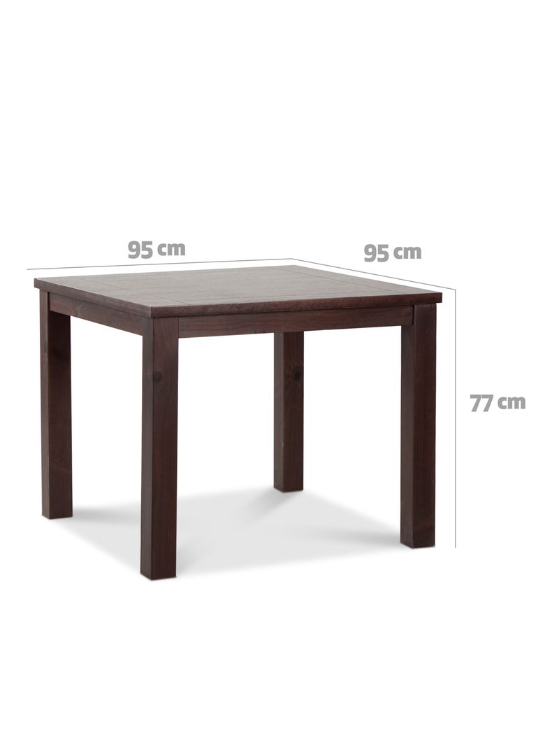 Juego Comedor Ñuble Cuadrado 4 Sillas Chocolate Beige-1