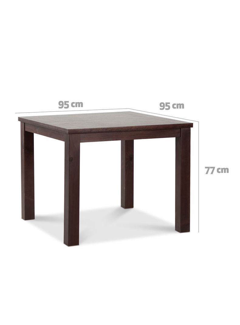 Juego Comedor Ñuble Cuadrado 4 Sillas Chocolate Pu-1