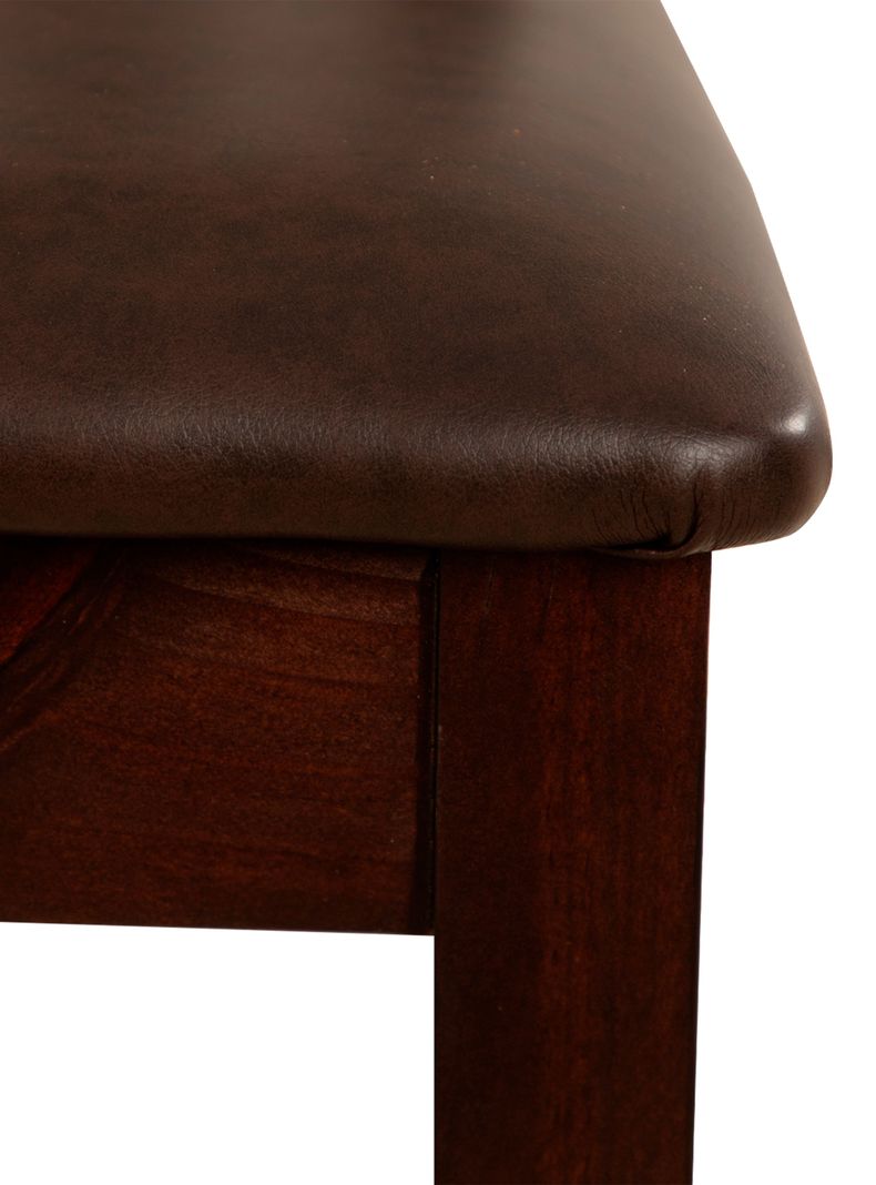 Juego Comedor Ñuble Cuadrado 4 Sillas Chocolate Pu-4