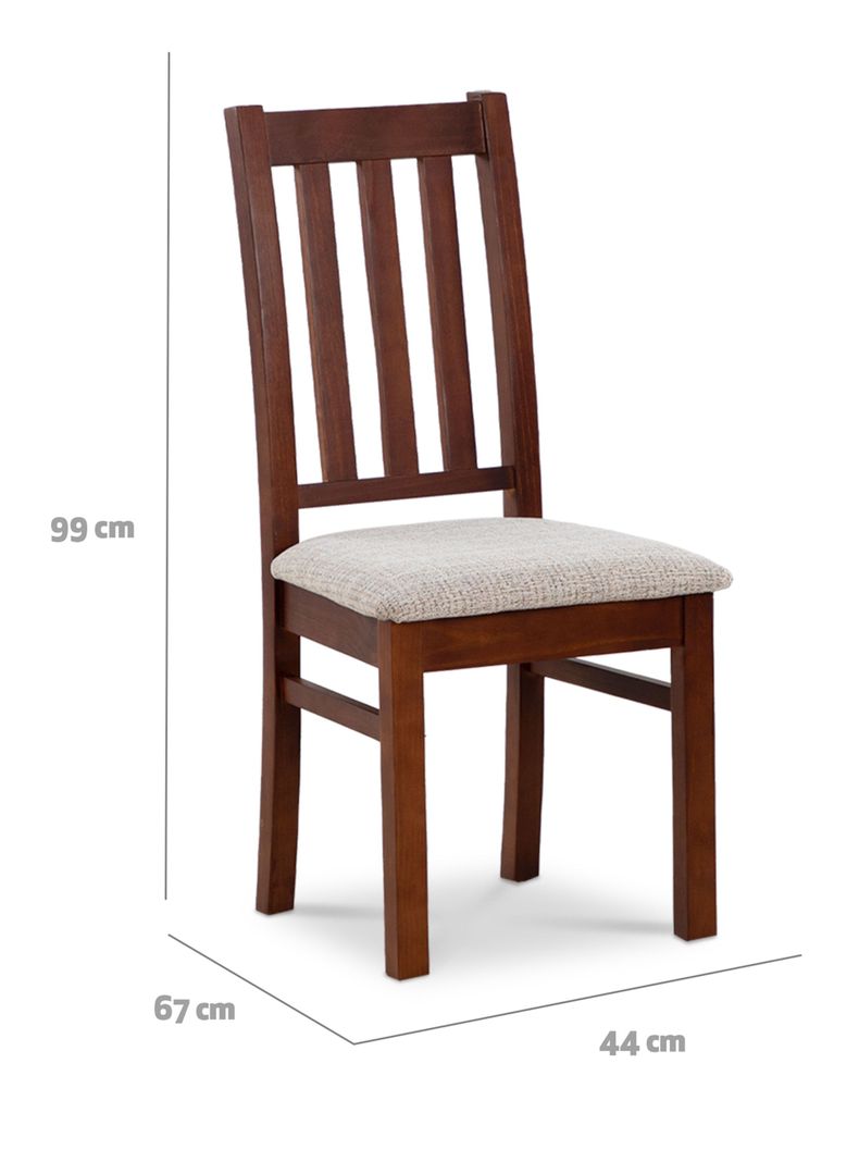 Juego Comedor Ñuble + 4 Sillas Caramelo Beige-2