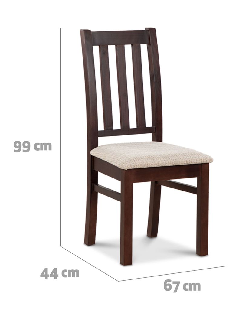 Juego Comedor Ñuble + 8 Sillas Chocolate Beige-2