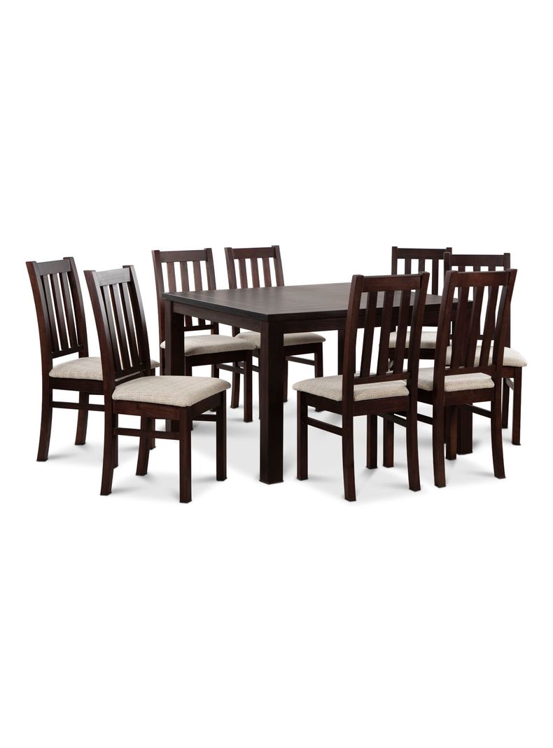 Juego Comedor Ñuble + 8 Sillas Chocolate Beige-0