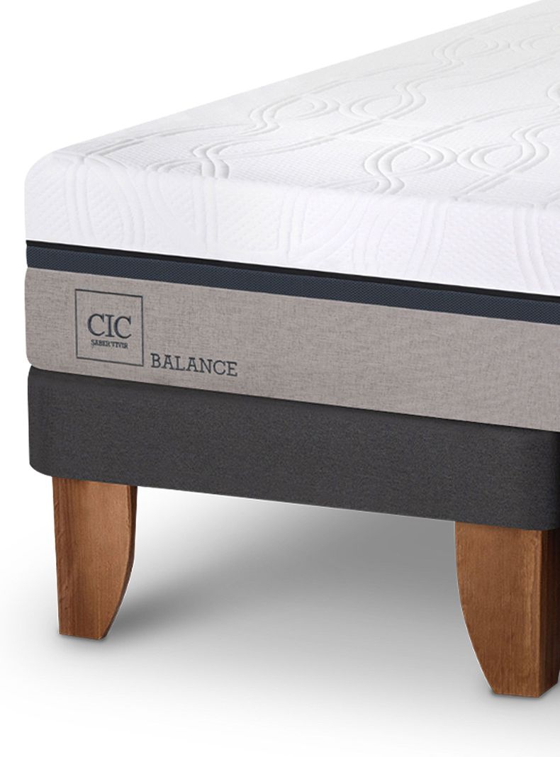 Cama Europea Balance King + Respaldo Villarrica Mostaza-4