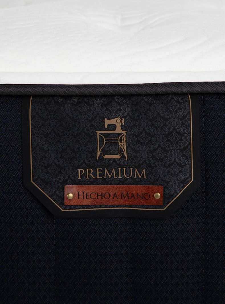 Cama Europea Premium 1.5 Plazas + Respaldo Múnich Negro-6