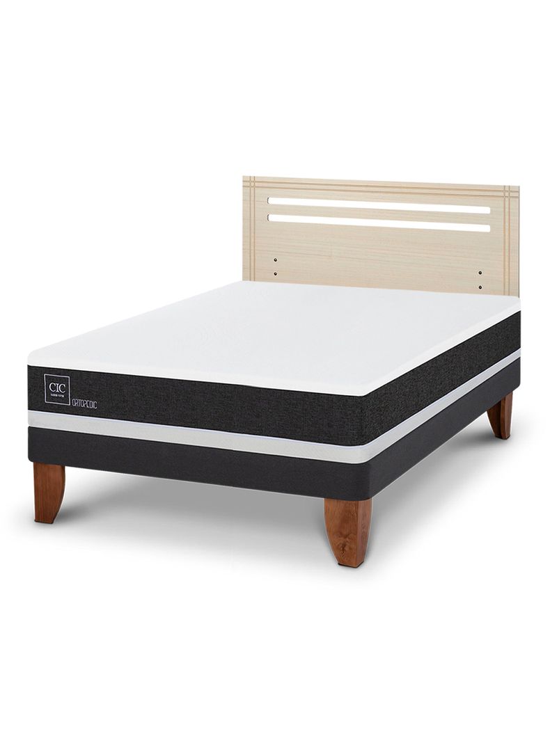 Cama Europea Ortopedic 2 Plazas + Respaldo Múnich Alpino-0