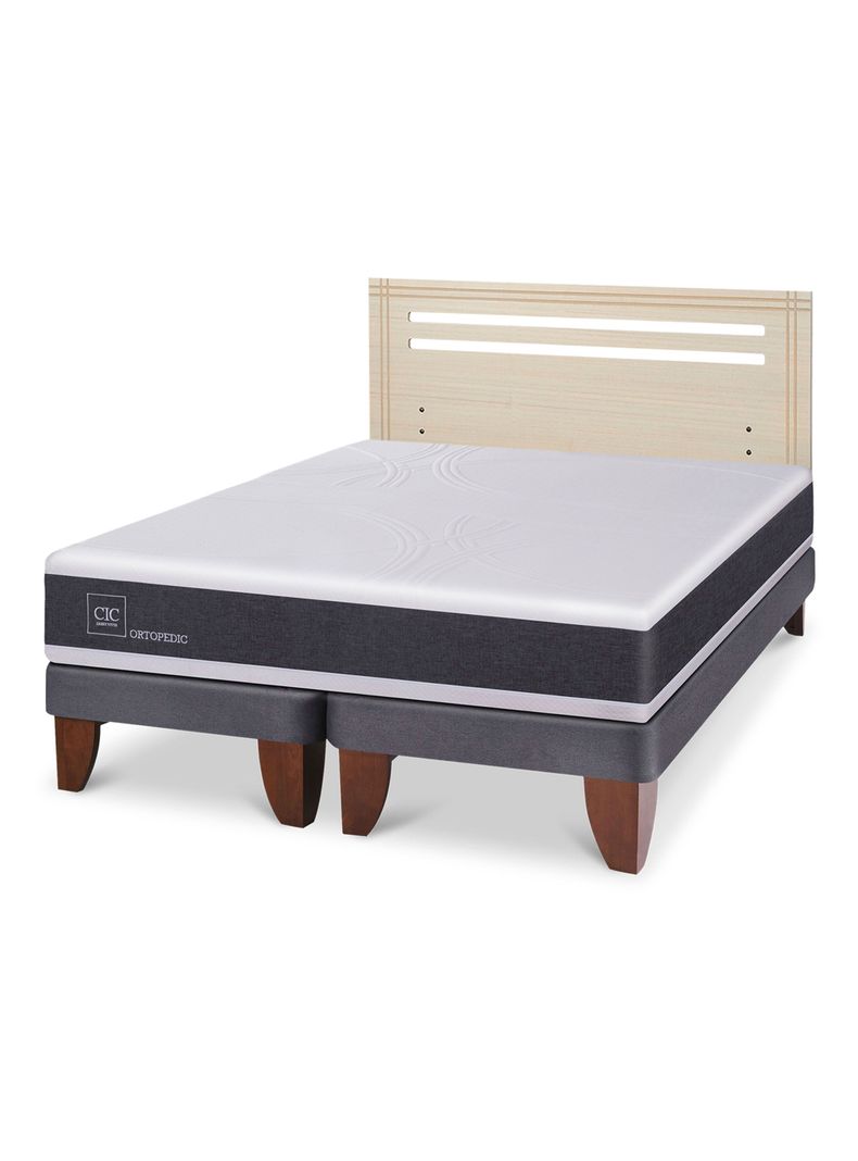 Cama Europea Ortopedic 2 Plazas Base Dividida + Respaldo Múnich Alpino-0