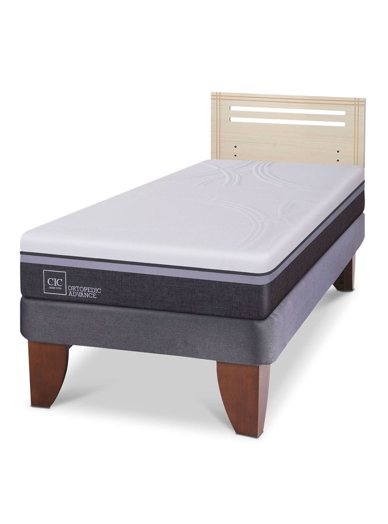 Cama Europea Ortopedic Advance 1.5 Plazas + Respaldo Múnich Alpino-0