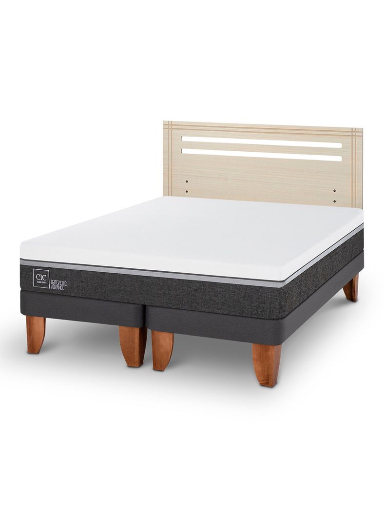 Cama Europea Ortopedic Advance 2 Plazas Base Dividida + Respaldo Múnich Alpino-0