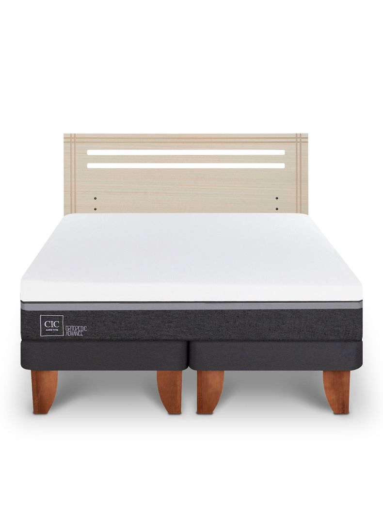 Cama Europea Ortopedic Advance 2 Plazas Base Dividida + Respaldo Múnich Alpino-2