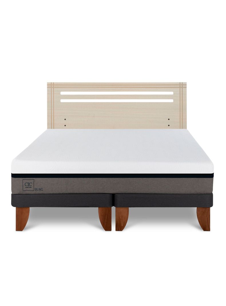 Cama Europea Balance 2 Plazas Base Dividida + Respaldo Múnich Alpino-2