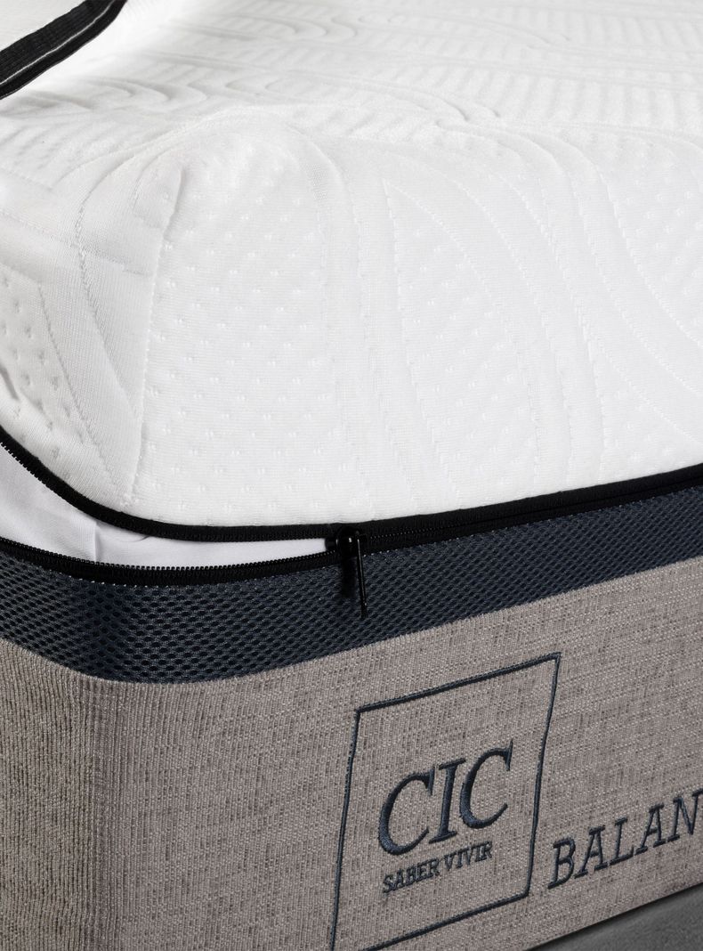Cama Europea Balance 2 Plazas Base Dividida + Respaldo Múnich Mostaza-5