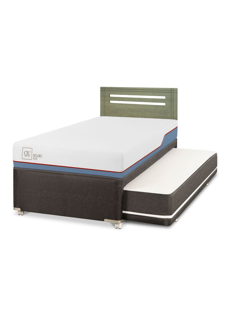 Diván Excellence Plus Black 1.5 Plazas Respaldo Múnich Olivo-0