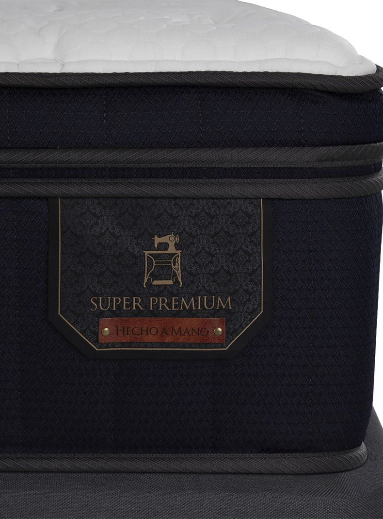 Cama Europea Súper Premium 2 Plazas Base Dividida + Respaldo Múnich Olivo-5