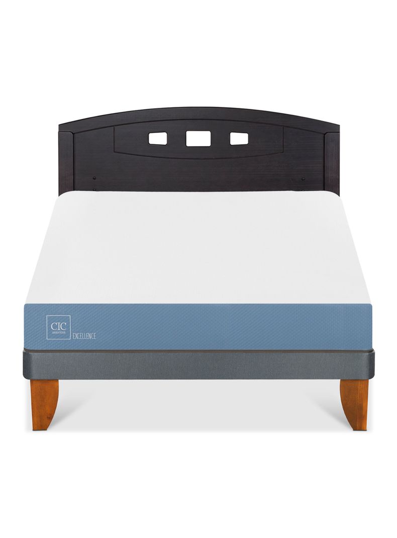 Cama Europea Excellence 2 Plazas + Respaldo Gales Negro-2