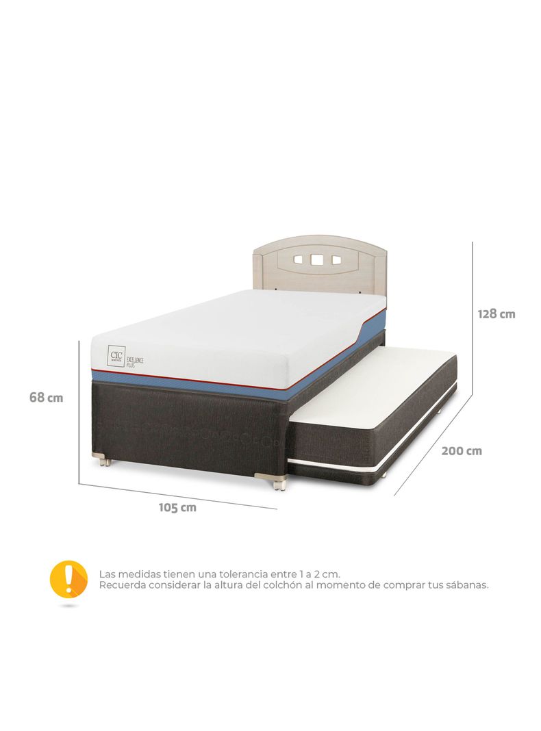 Diván Excellence Plus Black 1.5 Plazas Respaldo Gales Alpino-1