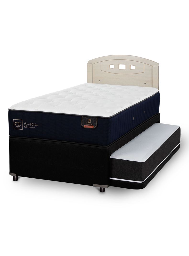 Diván Premium Black 1.5 Plazas Respaldo Gales Alpino