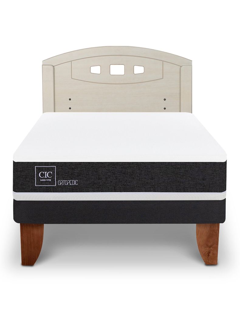 Cama Europea Ortopedic 1.5 Plazas + Respaldo Gales Alpino-2