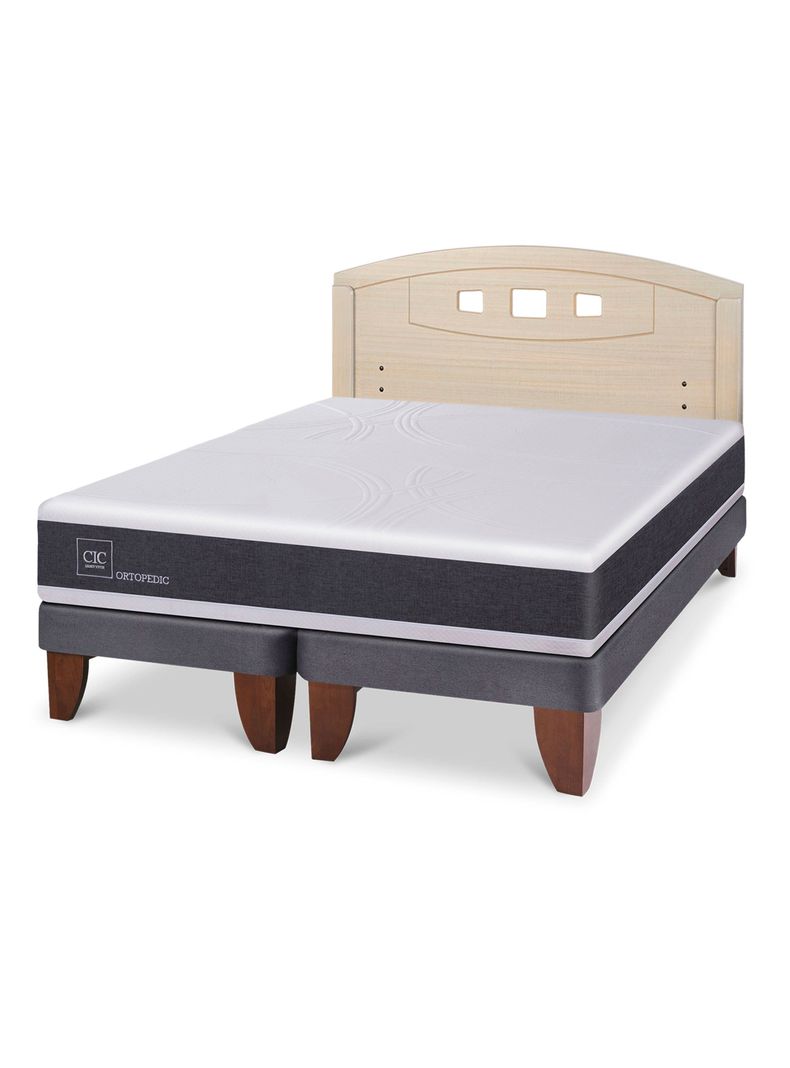 Cama Europea Ortopedic 2 Plazas Base Dividida + Respaldo Gales Alpino-0