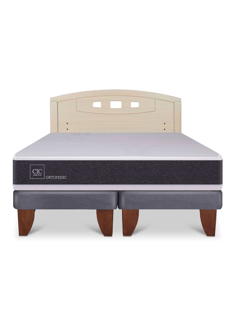 Cama Europea Ortopedic 2 Plazas Base Dividida + Respaldo Gales Alpino-2