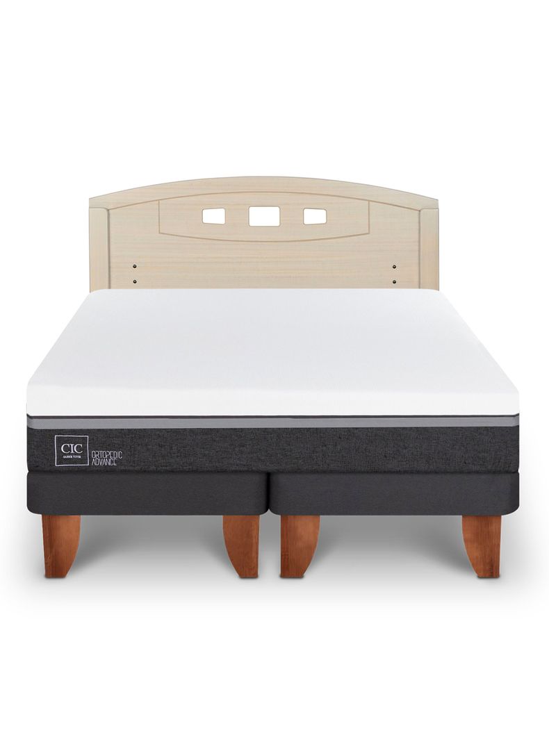 Cama Europea Ortopedic Advance 2 Plazas Base Dividida + Respaldo Gales Alpino-2