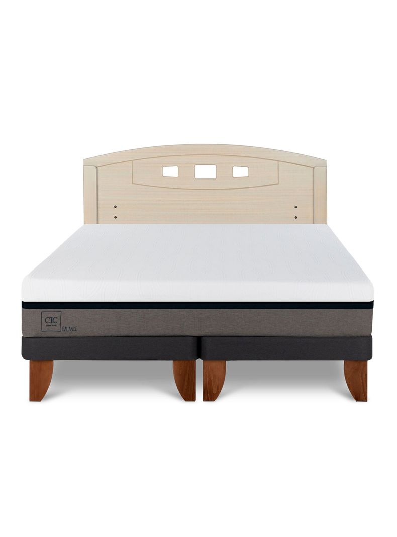 Cama Europea Balance 2 Plazas Base Dividida + Respaldo Gales Alpino-2