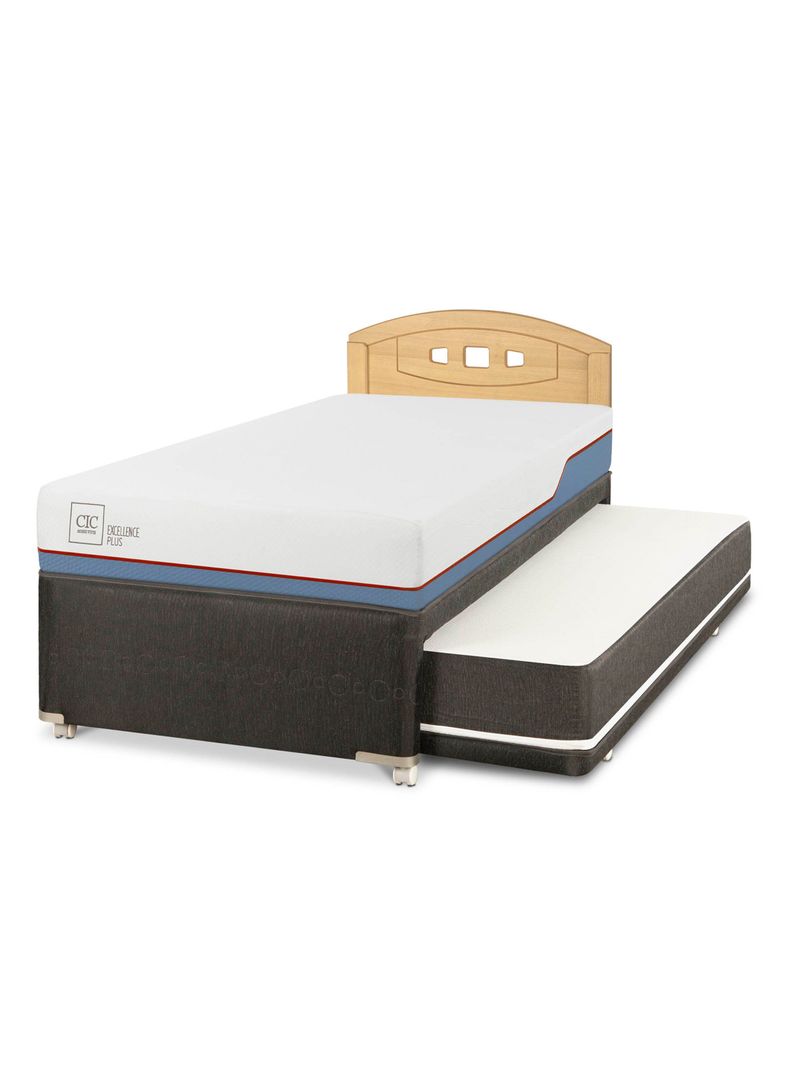 Diván Excellence Plus Black 1.5 Plazas Respaldo Gales Mostaza-0
