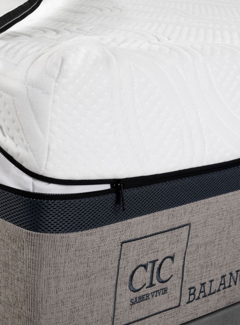 Cama Europea Balance 2 Plazas Base Dividida + Respaldo Gales Mostaza-5