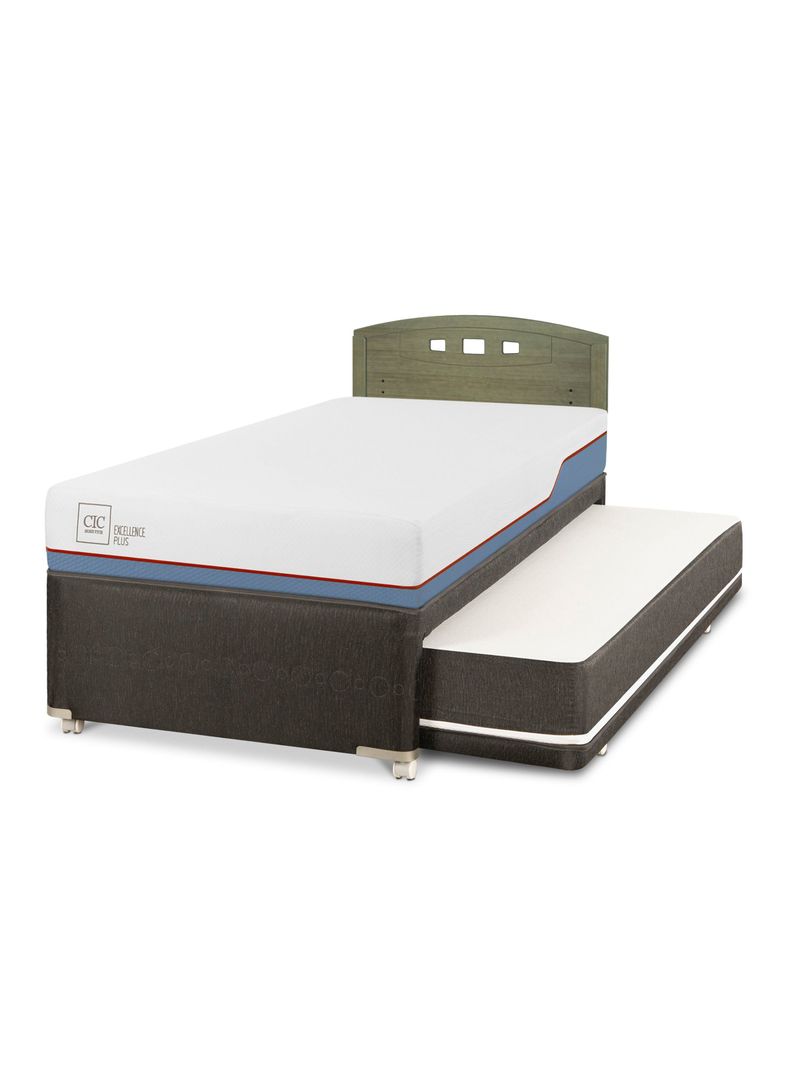 Diván Excellence Plus Black 1.5 Plazas Respaldo Gales Olivo-0