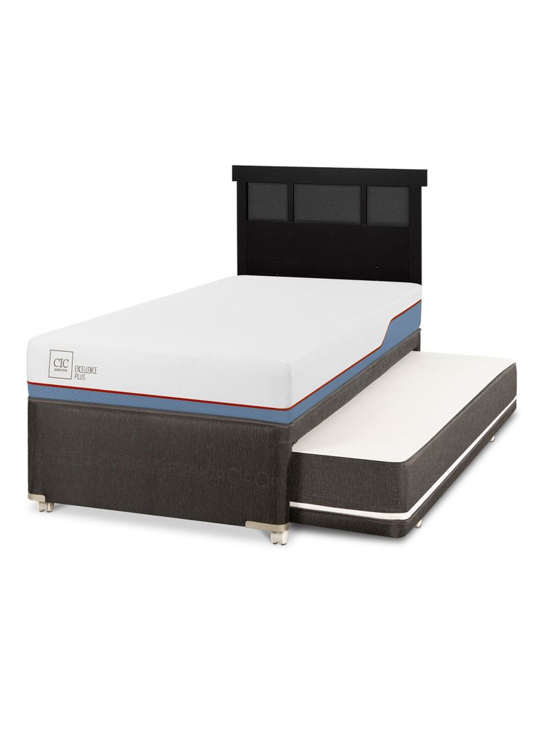 Diván Excellence Plus Black 1.5 Plazas Respaldo Dublín Negro-0