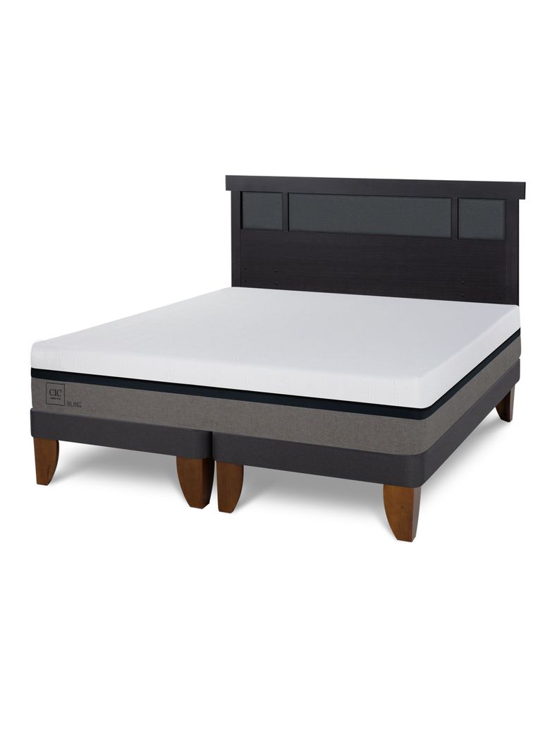 Cama Europea Balance King + Respaldo Dublín Negro