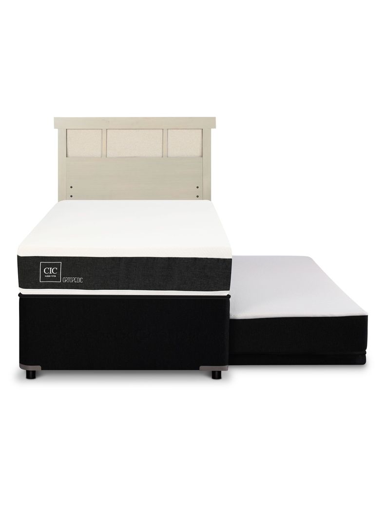 Diván Ortopedic Black 1.5 Plazas Respaldo Dublín Alpino-2